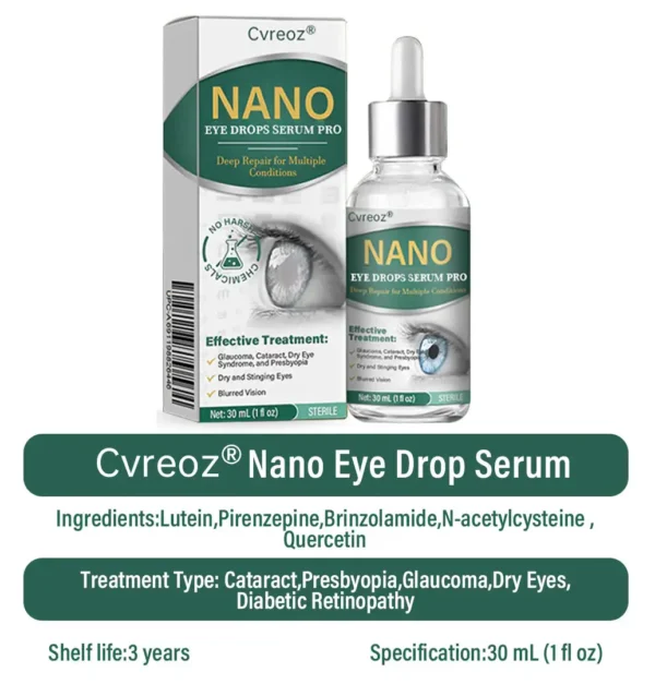 Cvreoz® Nano Eye Drops Serum Pro✅FDA Approved(Suitable for presbyopia, dry eye syndrome, glaucoma, and cataracts)