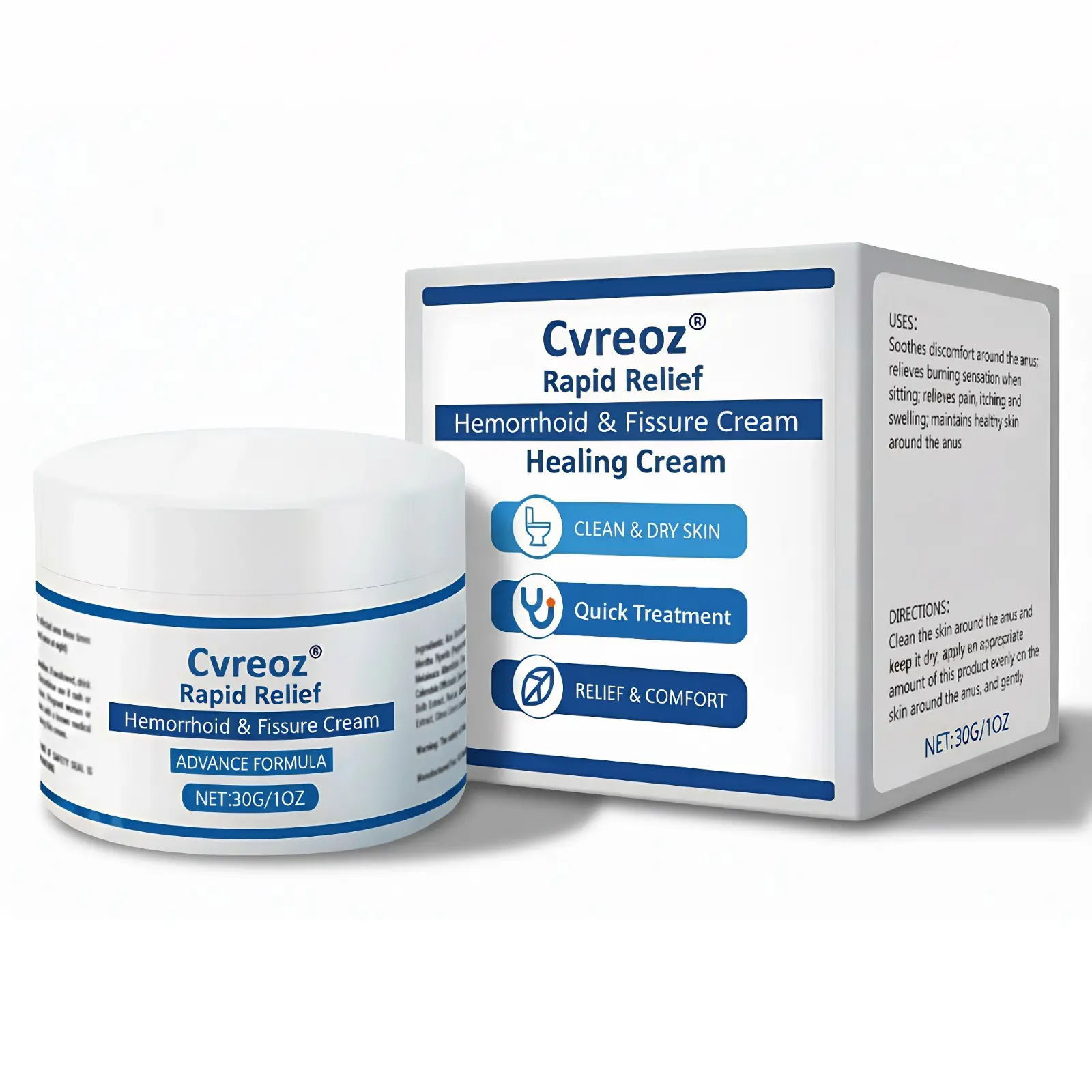 Cvreoz® Rapid Relief Hemorrhoid & Fissure Healing Cream