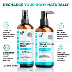 Natravor™ Magnesium Oil Spray (12 oz) + Body Massage Lotion Set 8oz