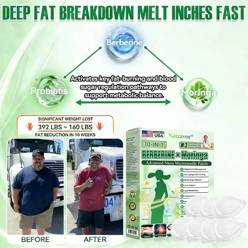 𝐎𝐟𝐟𝐢𝐜𝐢𝐚𝐥 𝐒𝐭𝐨𝐫𝐞 🇺🇸 | Natravor® 10-in-1 Berberine x Moringa Advanced Nano Microneedle Patch – Daily, Visible Results in 7 Days ✅ For Weight, Skin, Diabetes & Joint Health 🗽