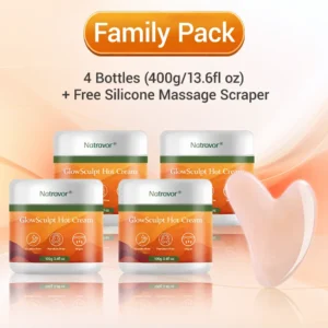 NATRAVOR® GlowSculpt Hot Cream | Weight & Fat Management, Anti-Cellulite, Edema Rescue, Stretch Mark Fading, Deep Hydration & Relaxing Aroma - 100% Natural Ingredients