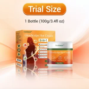 NATRAVOR® GlowSculpt Hot Cream | Weight & Fat Management, Anti-Cellulite, Edema Rescue, Stretch Mark Fading, Deep Hydration & Relaxing Aroma - 100% Natural Ingredients