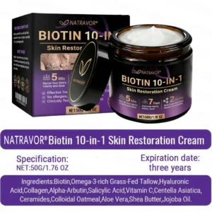 Made and Shipped from USA ✨NATRAVOR® Biotin 10-in-1 Skin Restoration Cream 🍀