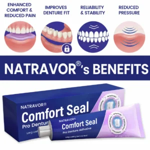 🔥 LIMITED SPECIAL OFFER 🔥NATRAVOR® Comfort Seal Pro Denture Adhesive🦷💜FDA Certified (Clinically Proven 96-   Hour Lock Hold for   Secure, Comfortable &   Zinc-Free Denture Fit)