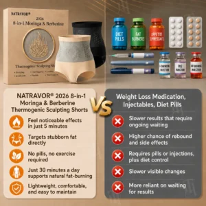 NATRAVOR® 2026 8-in-1 Moringa & Berberine Thermogenic Sculpting Shorts🔥 30-Minute No-Sweat Routine