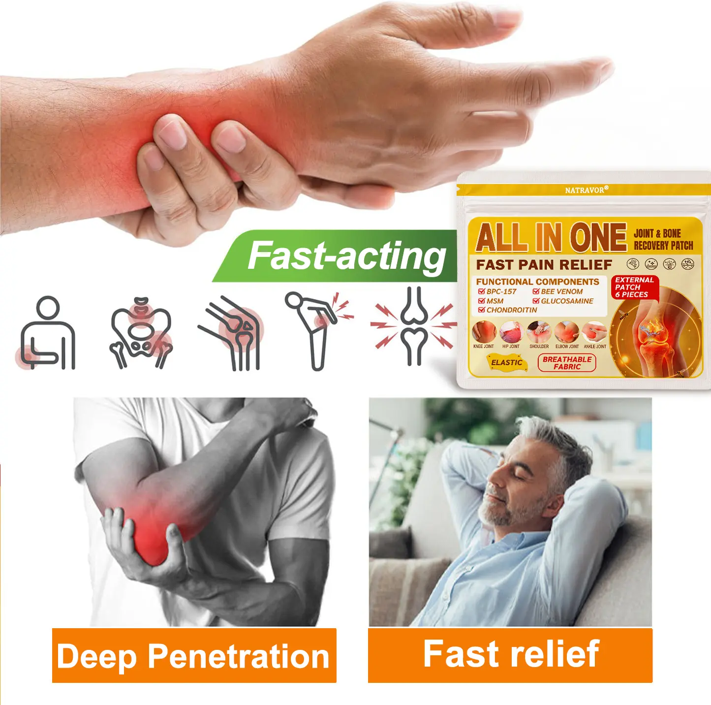๐๐๐๐ข๐๐ข๐๐ฅ ๐๐ซ๐๐ง๐ ๐๐ญ๐จ๐ซ๐ | โ
๐ฅ Natravorยฎ Joint Pain Relief Patches โ 40 Mixed Sizes for Knees, Back, Shoulders