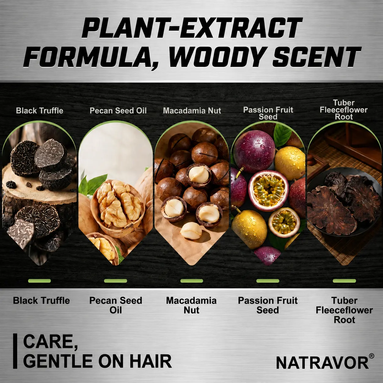 NATRAVOR Comb - In Hair DyeCream for Gray Coverage -Natural Black & Dark Brown