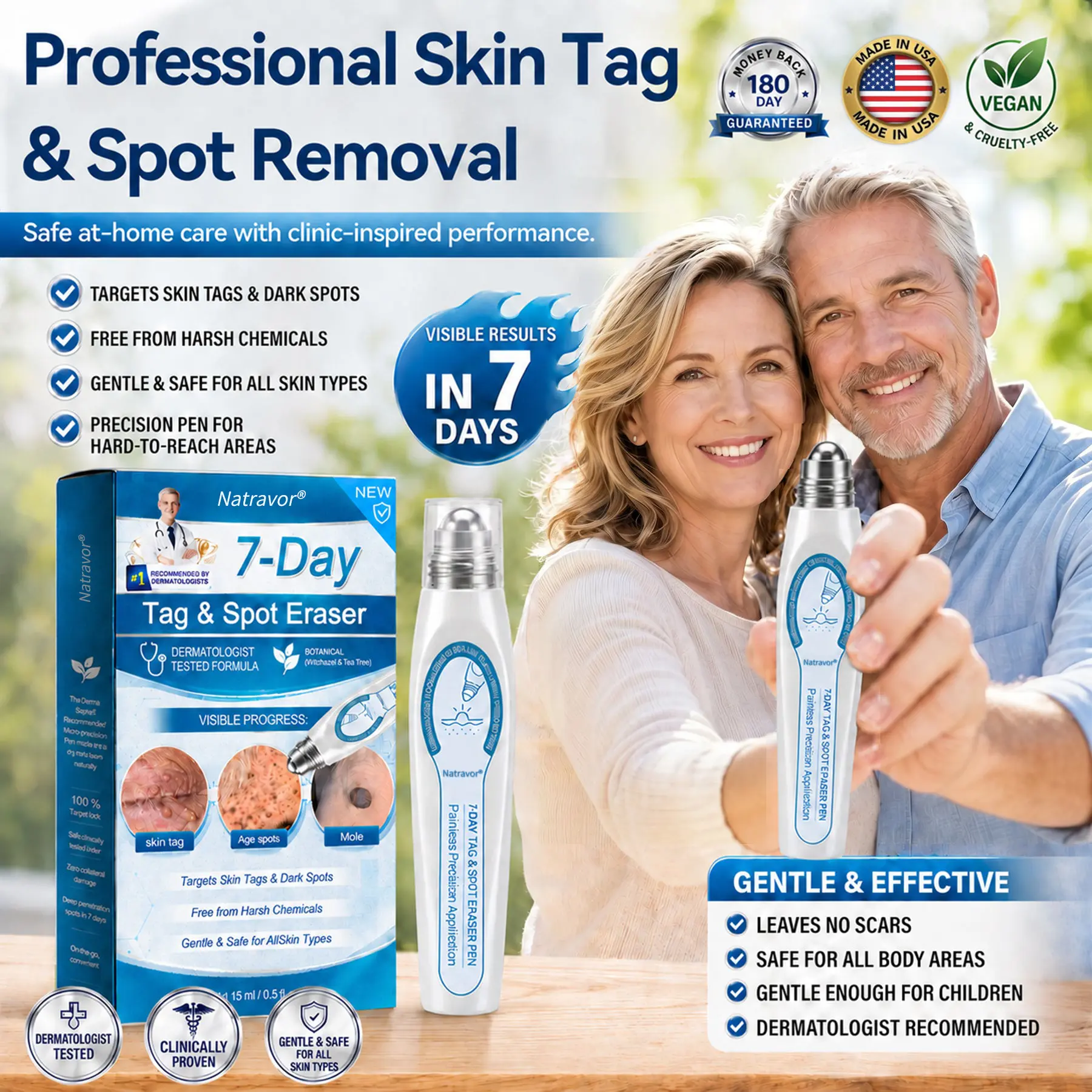 Natravor®Dermatology-Inspired Skin Care System Skin Tag & Spot Appearance Support Pen