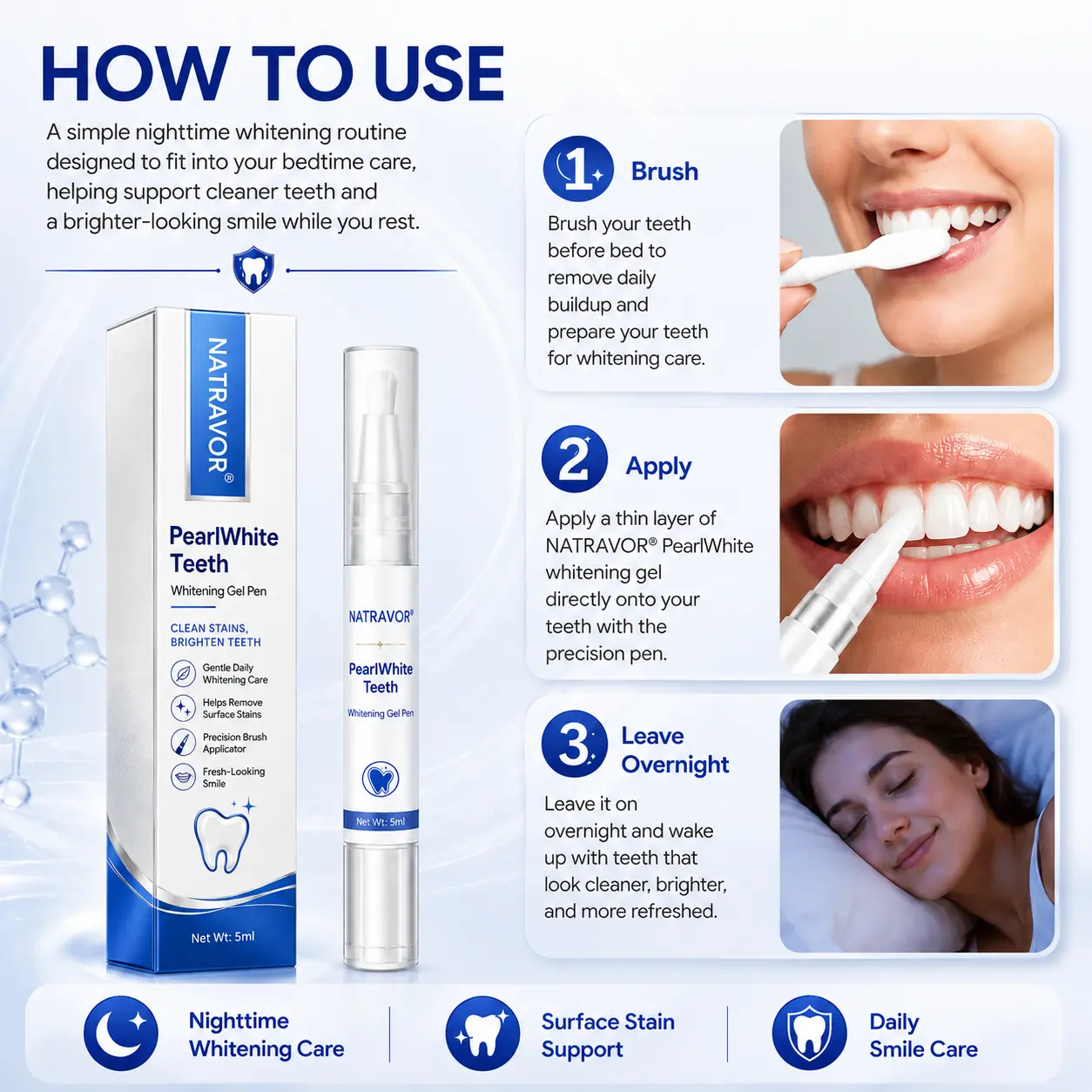 NATRAVOR® PearlWhite Teeth Whitening Gel Pen