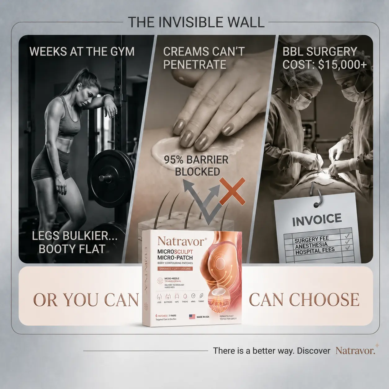 Natravor™ CurveSculpt Micro-Patch ✦ Sculpt • Firm • Smooth Lower Body Curves ✦ Micro-Needle Infusion System