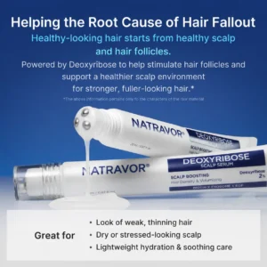 Natravor® Deoxyribose Scalp Serum | For Fuller-Looking Hair & Scalp Strengthening Roll-On Serum