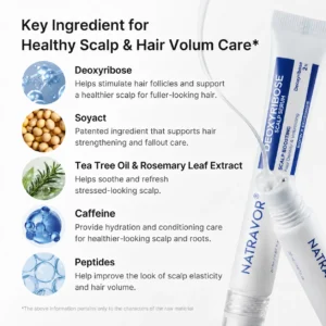 Natravor® Deoxyribose Scalp Serum | For Fuller-Looking Hair & Scalp Strengthening Roll-On Serum